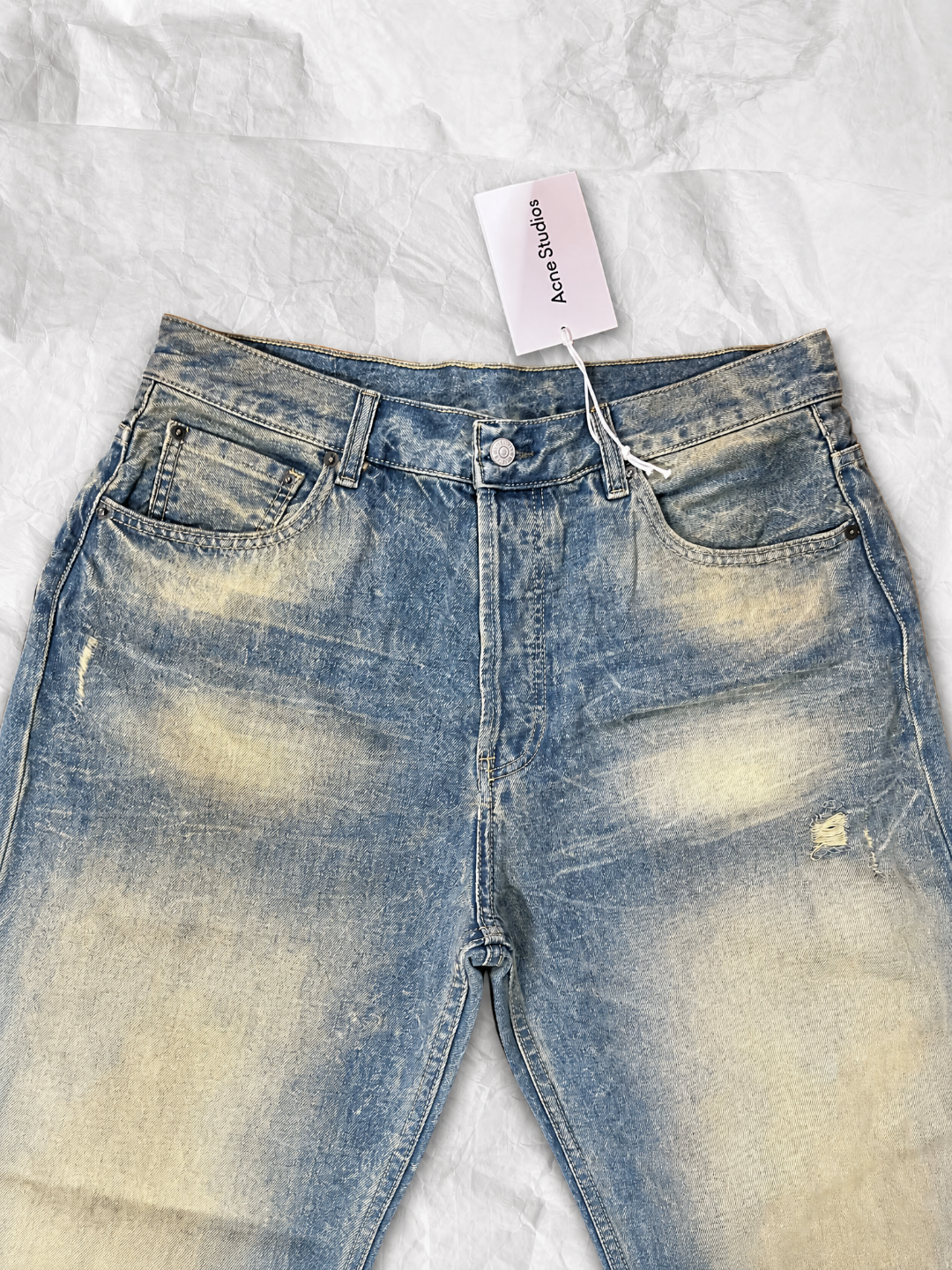 Acne Studios ACNE 斑驳纹洗水做旧牛仔裤