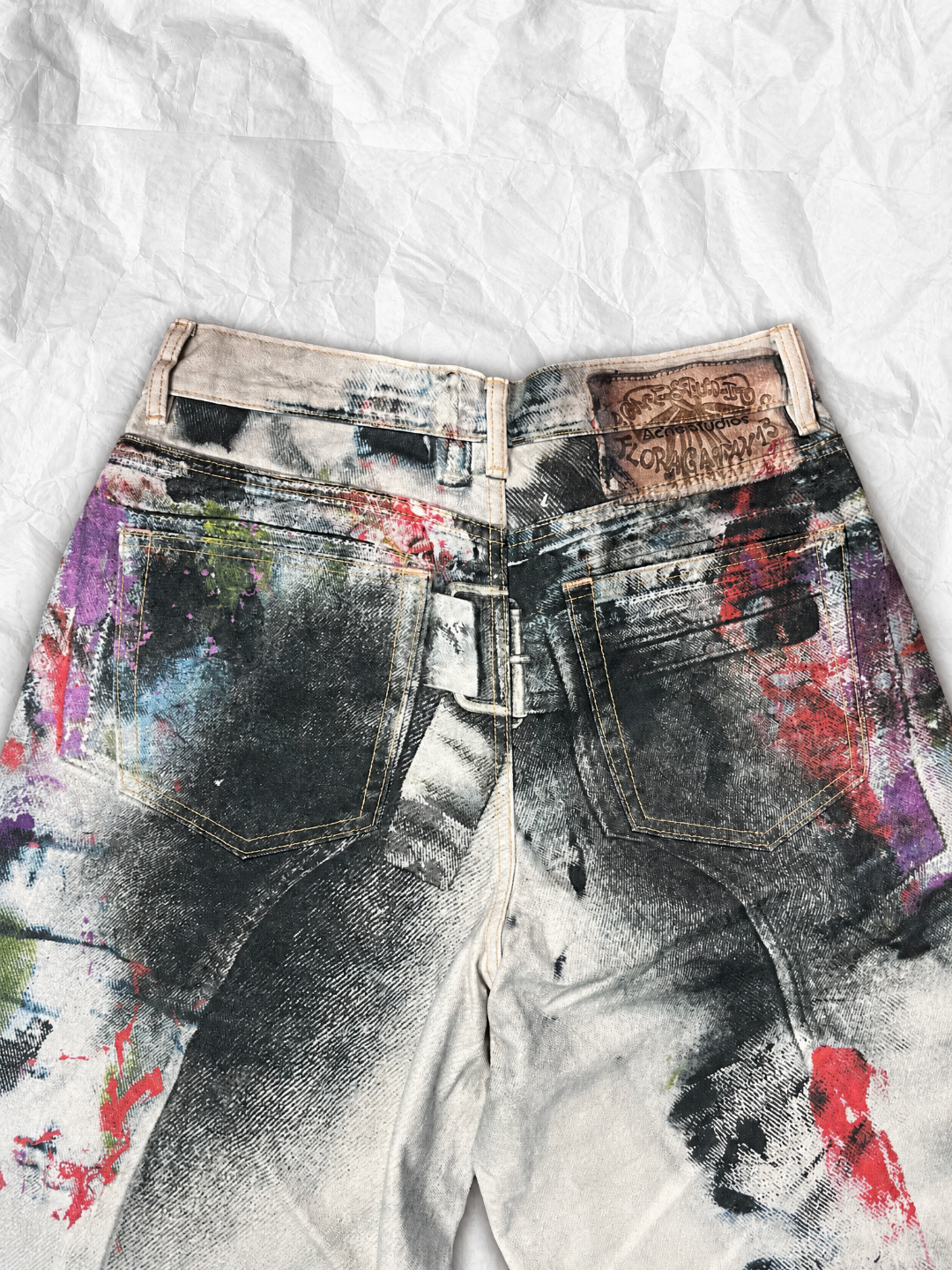Acne Studios ACNE 喷墨涂鸦印花牛仔裤