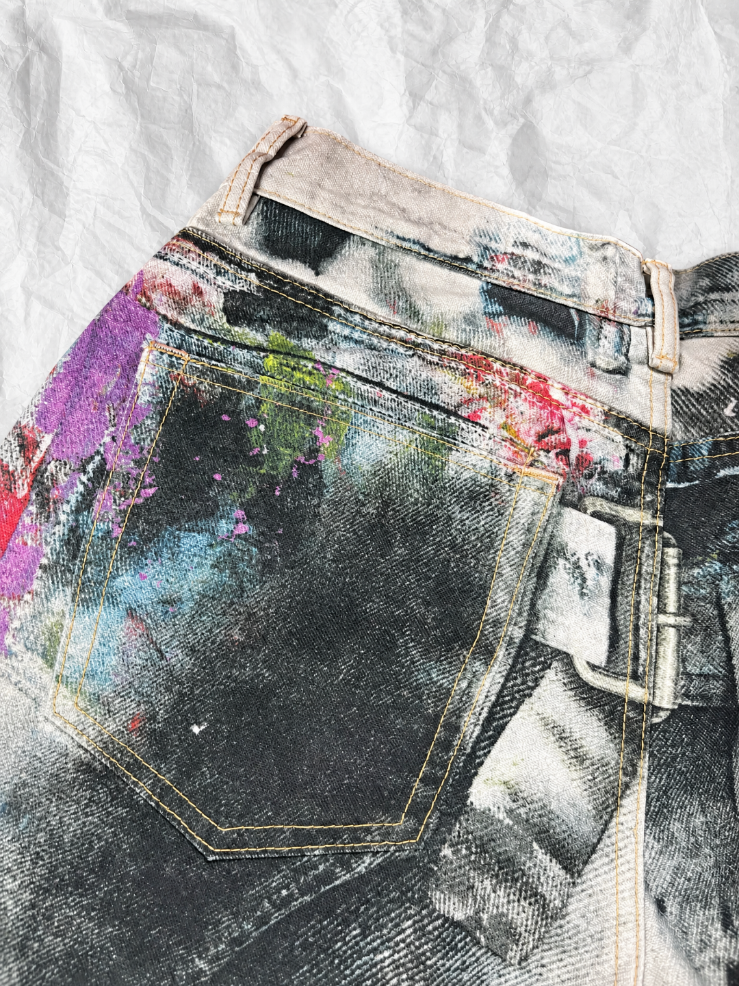 Acne Studios ACNE 喷墨涂鸦印花牛仔裤