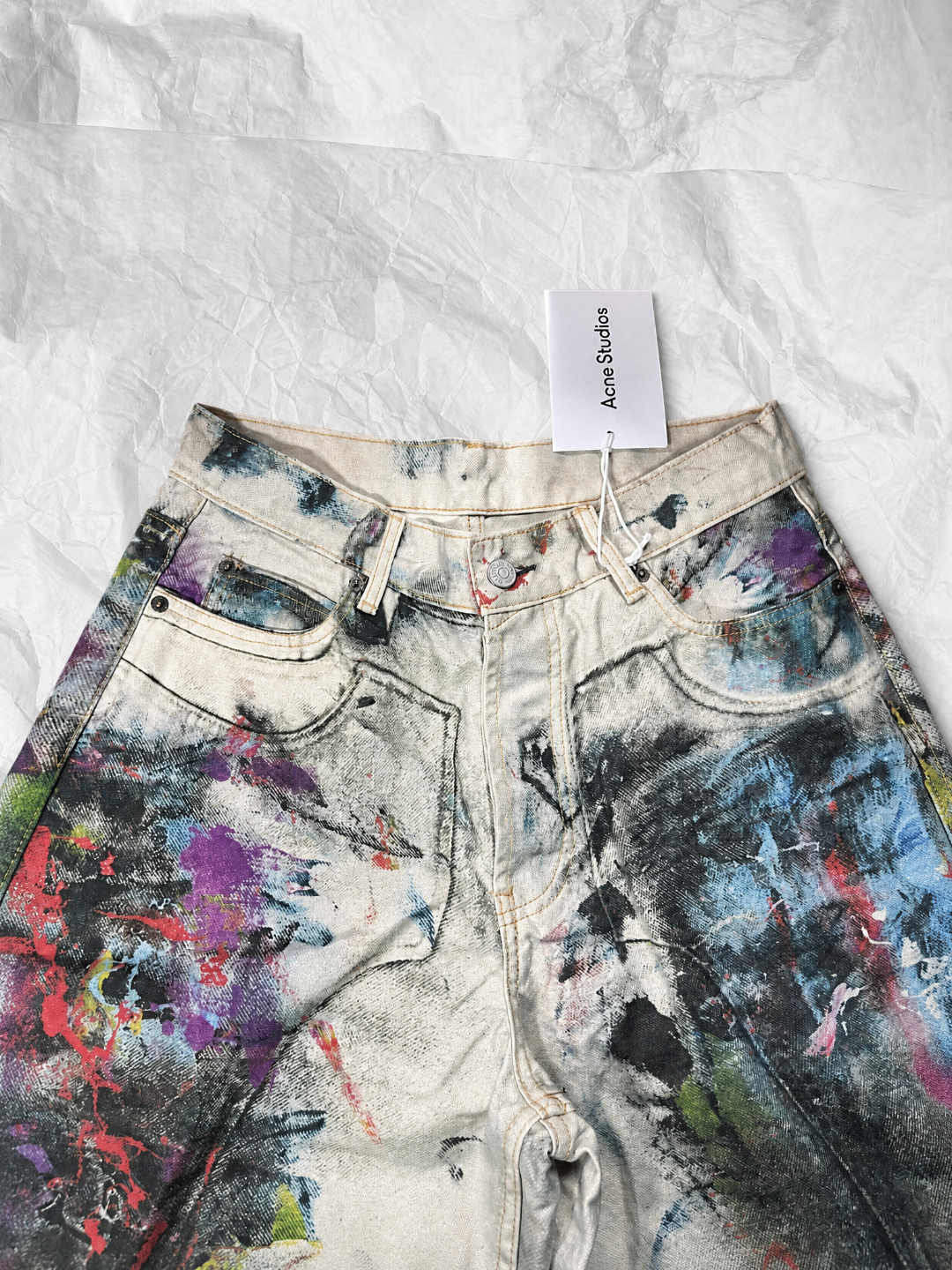 Acne Studios ACNE 喷墨涂鸦印花牛仔裤