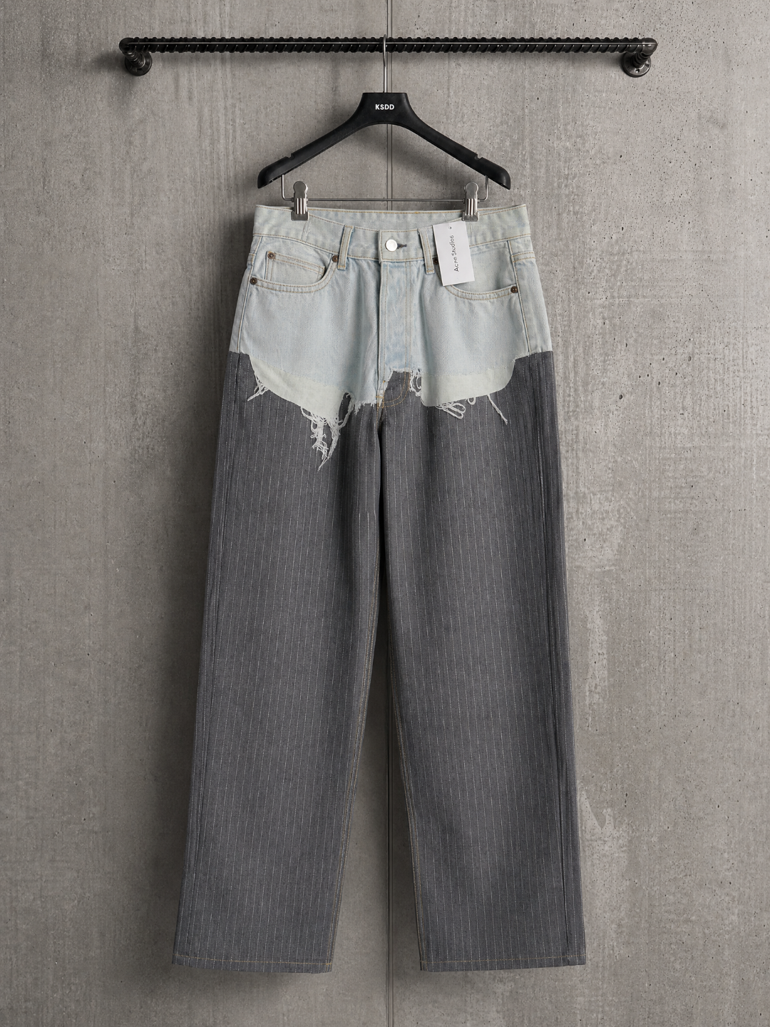 Acne Studios ACNE 解构拼接异色洗水牛仔裤