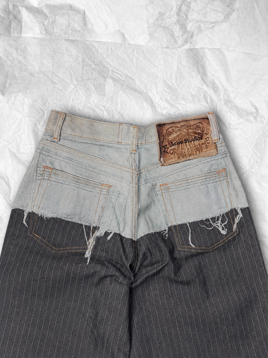 Acne Studios ACNE 解构拼接异色洗水牛仔裤