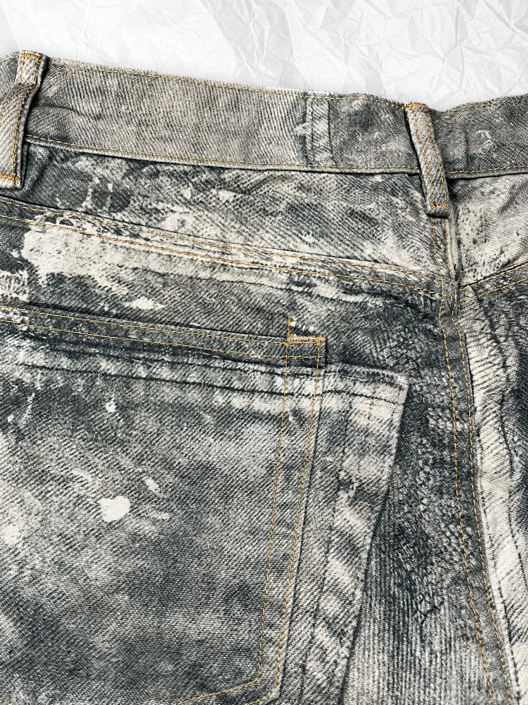 Acne Studios ACNE 油渍泼墨印花牛仔裤