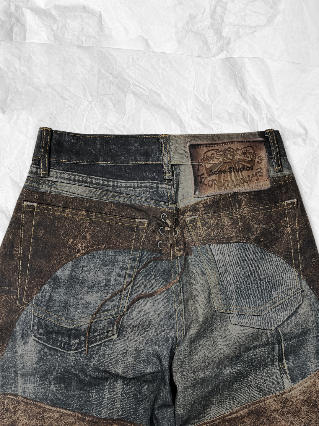 Acne Studios ACNE 泥染西部牛仔微喇牛仔裤