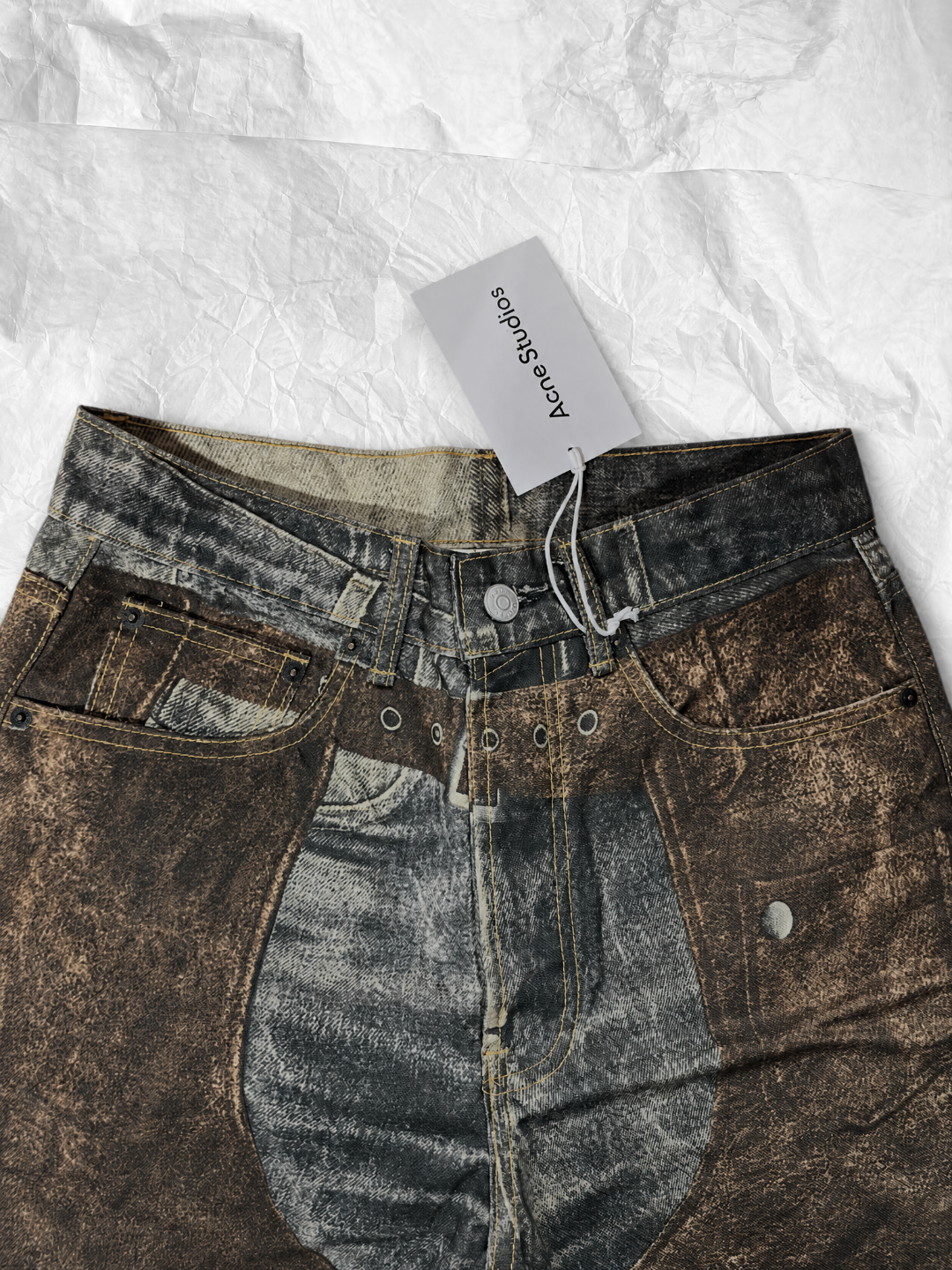 Acne Studios ACNE 泥染西部牛仔微喇牛仔裤