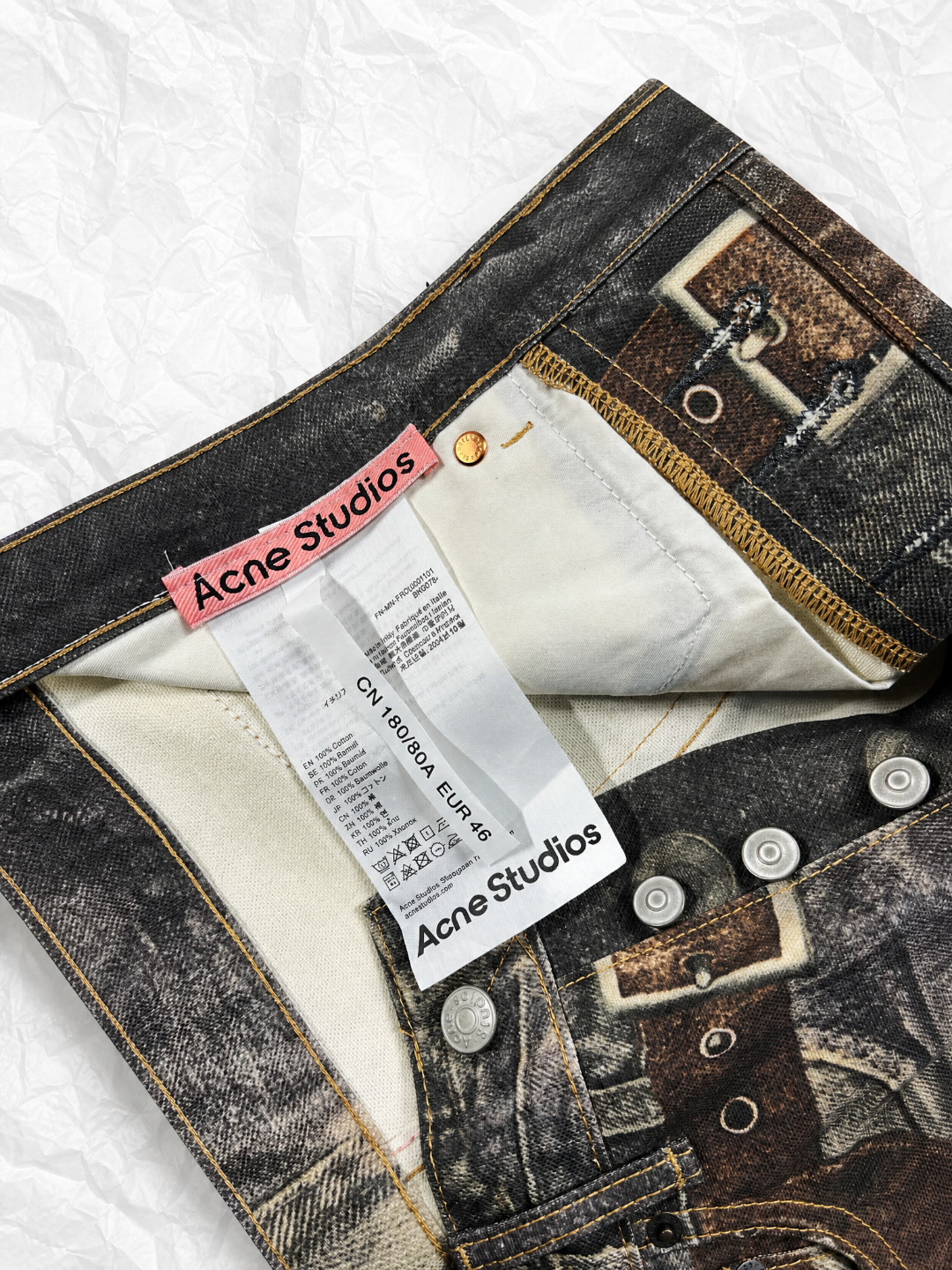 Acne Studios ACNE 泥染西部牛仔微喇牛仔裤