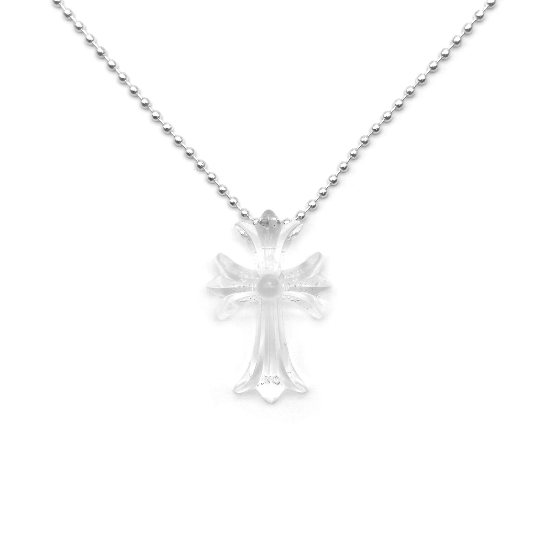 Chrome Hearts 款十字架项链 简约气质高级感黑白色十字架锁骨链