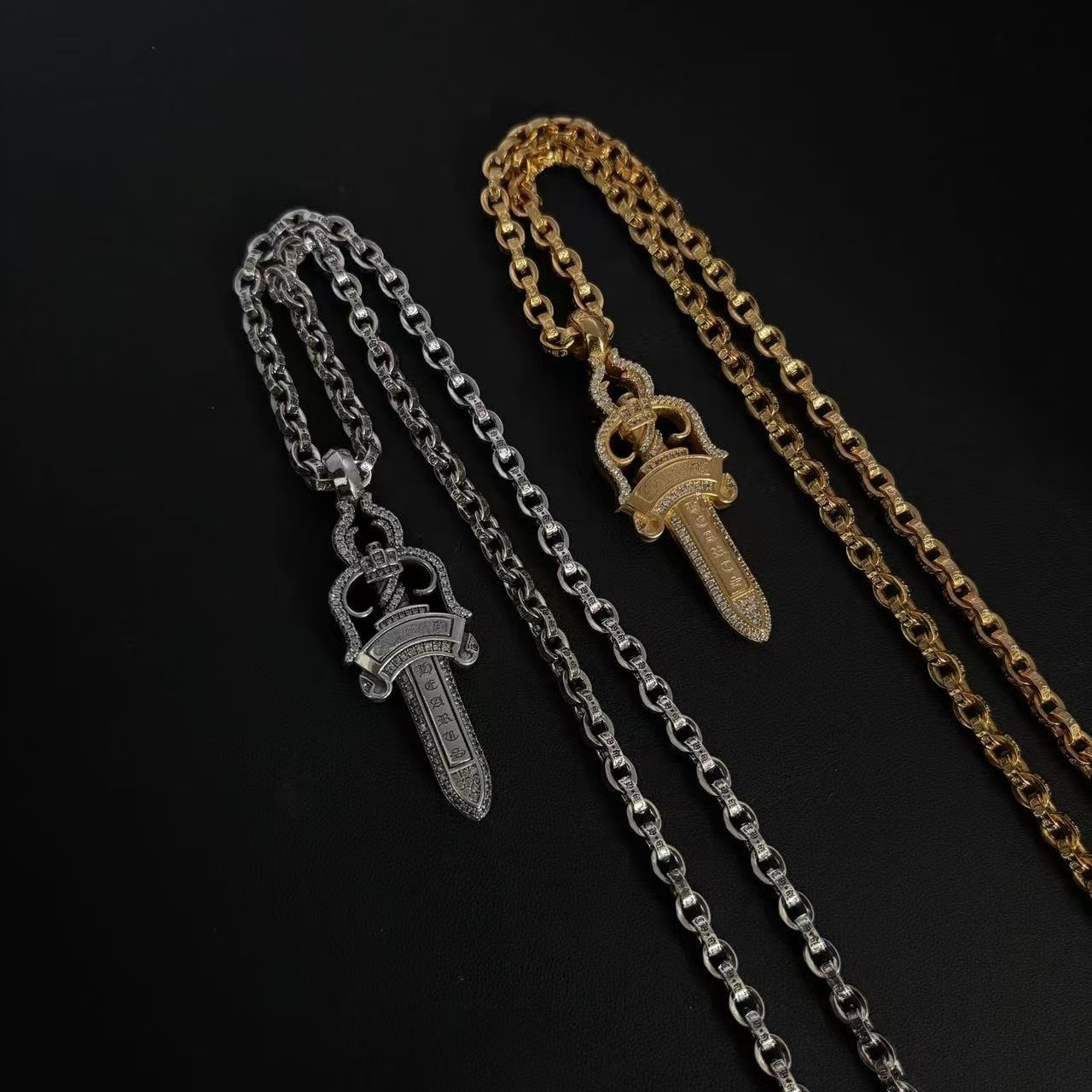 NO:879599,New Sword Necklace Personalized Holy Sword Big Sword Pendant Retro Thai Silver Necklace for Men and Women Couples, Boutique Jewelry, Necklace19860909新款宝剑项链个性圣剑大宝剑吊坠复古泰银项链男女情侣款,饰品精品,necklace,Jewelry