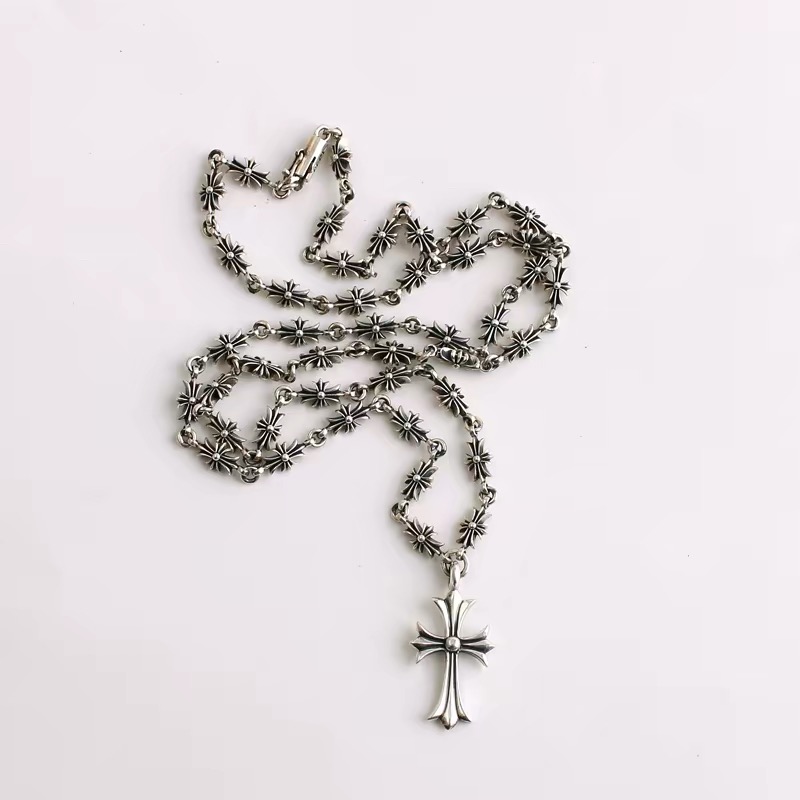 NO:896118,Ikkyu Old Silversmith Cross Flower Chain Cross Necklace Sweater Chain Trendy Punk Rock Style, Jewelry Boutique, Sweaters, Necklace19860909一休老银匠十字花链子 十字架项链 毛衣链潮流朋克摇滚风格,饰品精品,sweaters,necklace,Jewelry