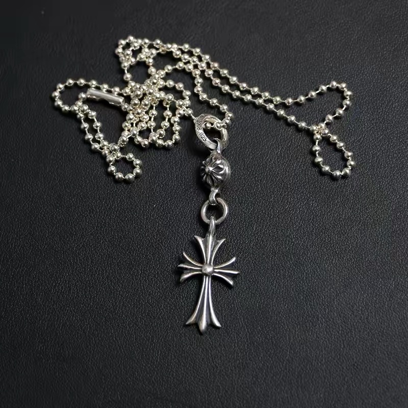 NO:896114,Ikkyu Old Silversmith Cross Flower Ball Cross Pendant Necklace Sweater Chain Trendy Punk Rock Style, Boutique Jewelry, Sweaters, Necklace19860909一休老银匠十字花球十字架吊项链 毛衣链潮流朋克摇滚风格,饰品精品,sweaters,necklace,Jewelry