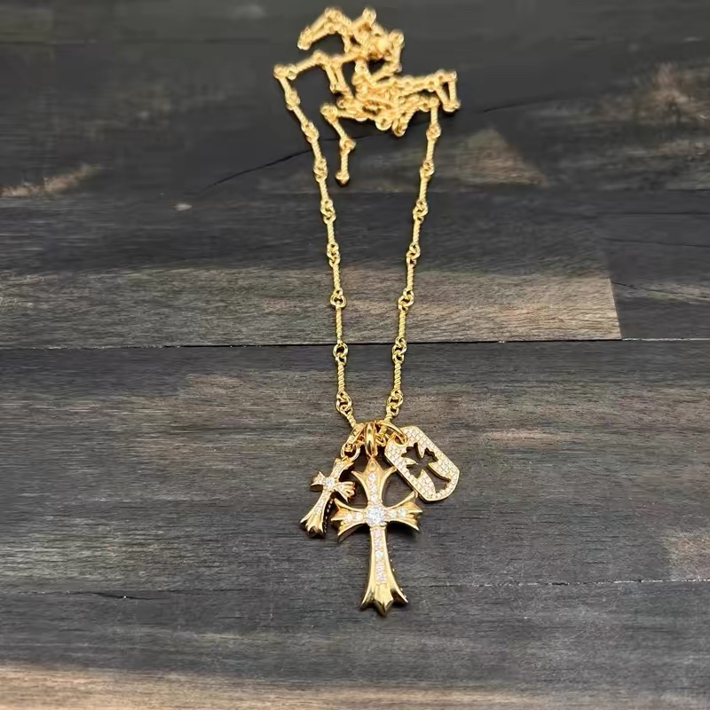 NO:896077,Military brand cross necklace gold-plated diamond pendant couple men and women punk trend sweater chain, jewelry boutique, sweaters, necklace, gold19860909军牌十字架项链镀黄金钻石吊坠情侣男女朋克潮流毛衣链,饰品精品,sweaters,necklace,gold,Jewelry