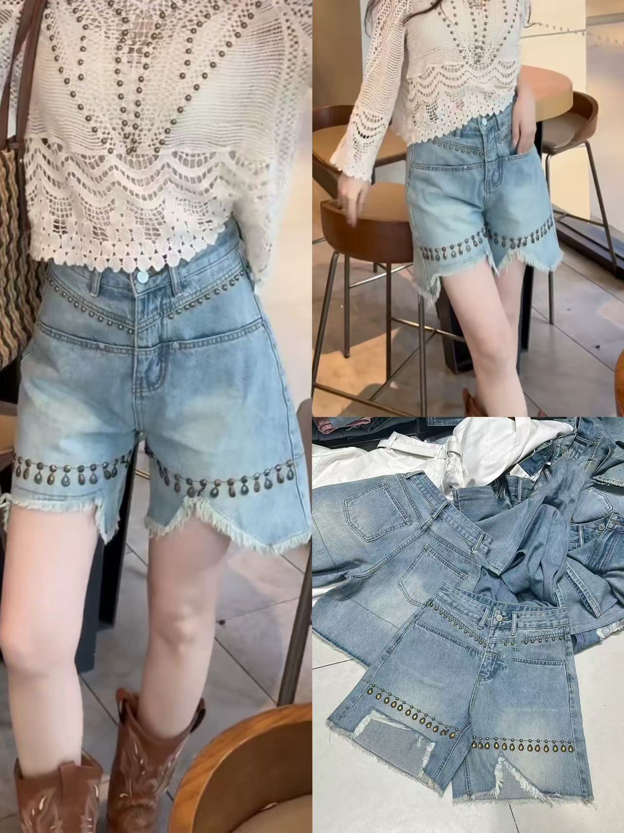 “High Quality Women’s Clothes: Sandro’s Nailed Shorts & Irregular-Side Designs” - 图片 2