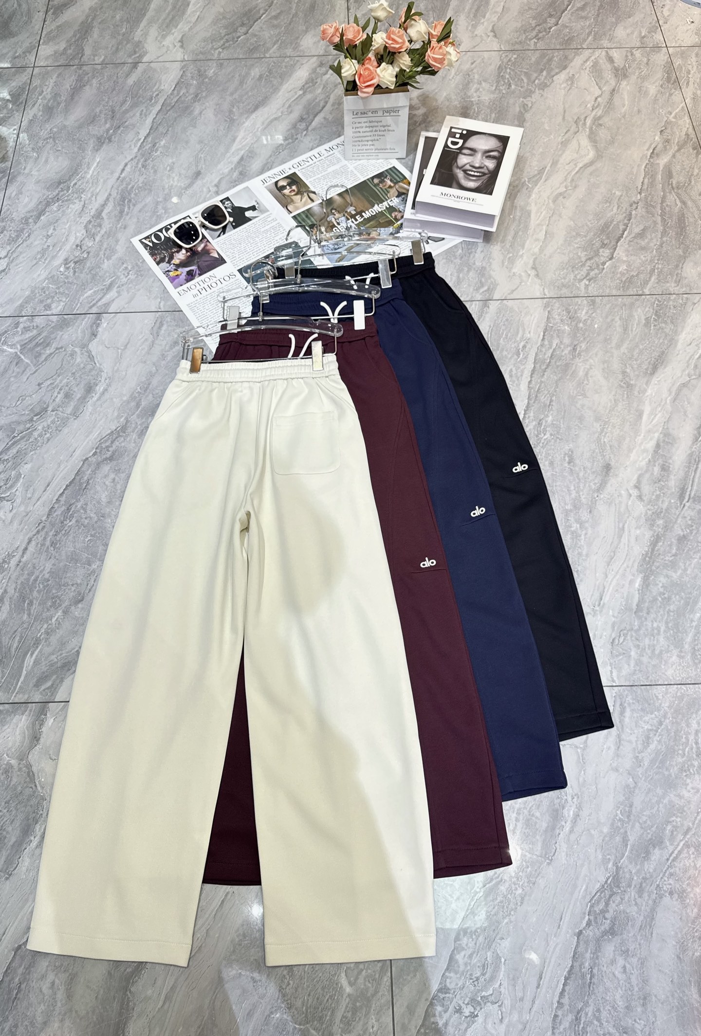 “High-Quality Women’s Outfits: Alo-Explosive Machete Pants Fashion in Scrambling, Wide-Legged Styles SMLXL” - 图片 8