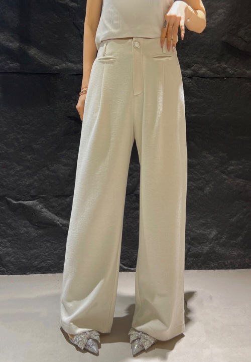 Elegant Chanel-Style Wide Leg Pants for Women, High-Waisted Trouser 1 Elegant Chanel-Style Wide Leg Pants for Women, High-Waisted Trouser