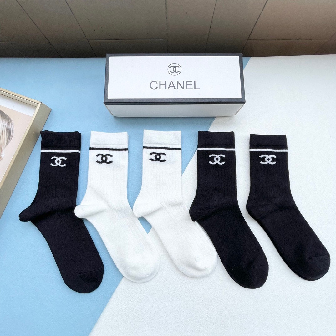 Chanel Sock- Mid Tube Socks UK 7 Star Replica
 Cashmere