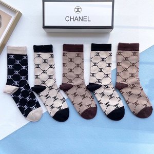 Chanel Fake Sock- Mid Tube Socks Cashmere