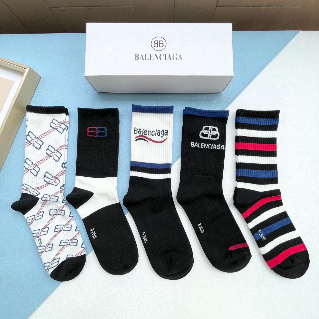 Balenciaga Calcetines Medias altas Universal para hombres y mujeres Mujeres