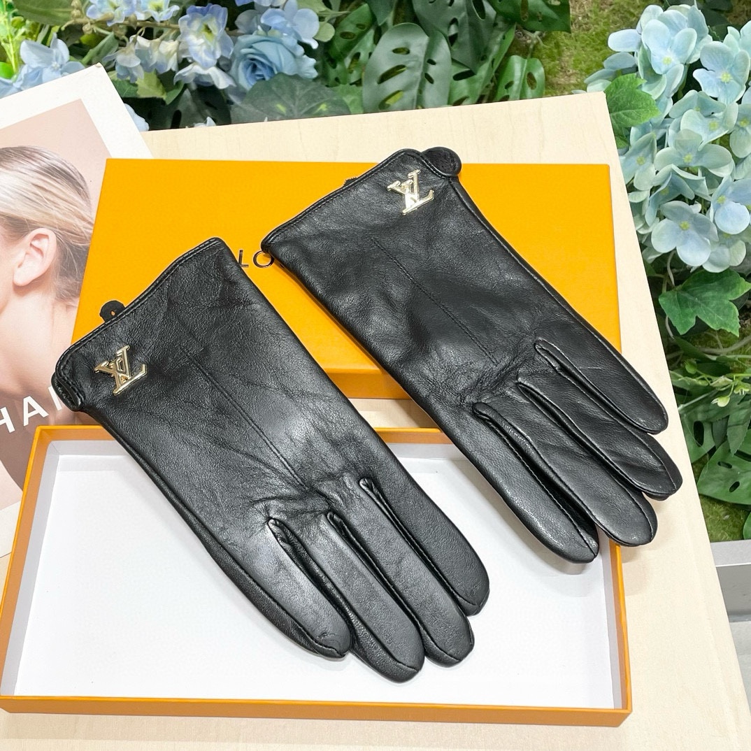 Louis Vuitton Gloves Women Cashmere Sheepskin