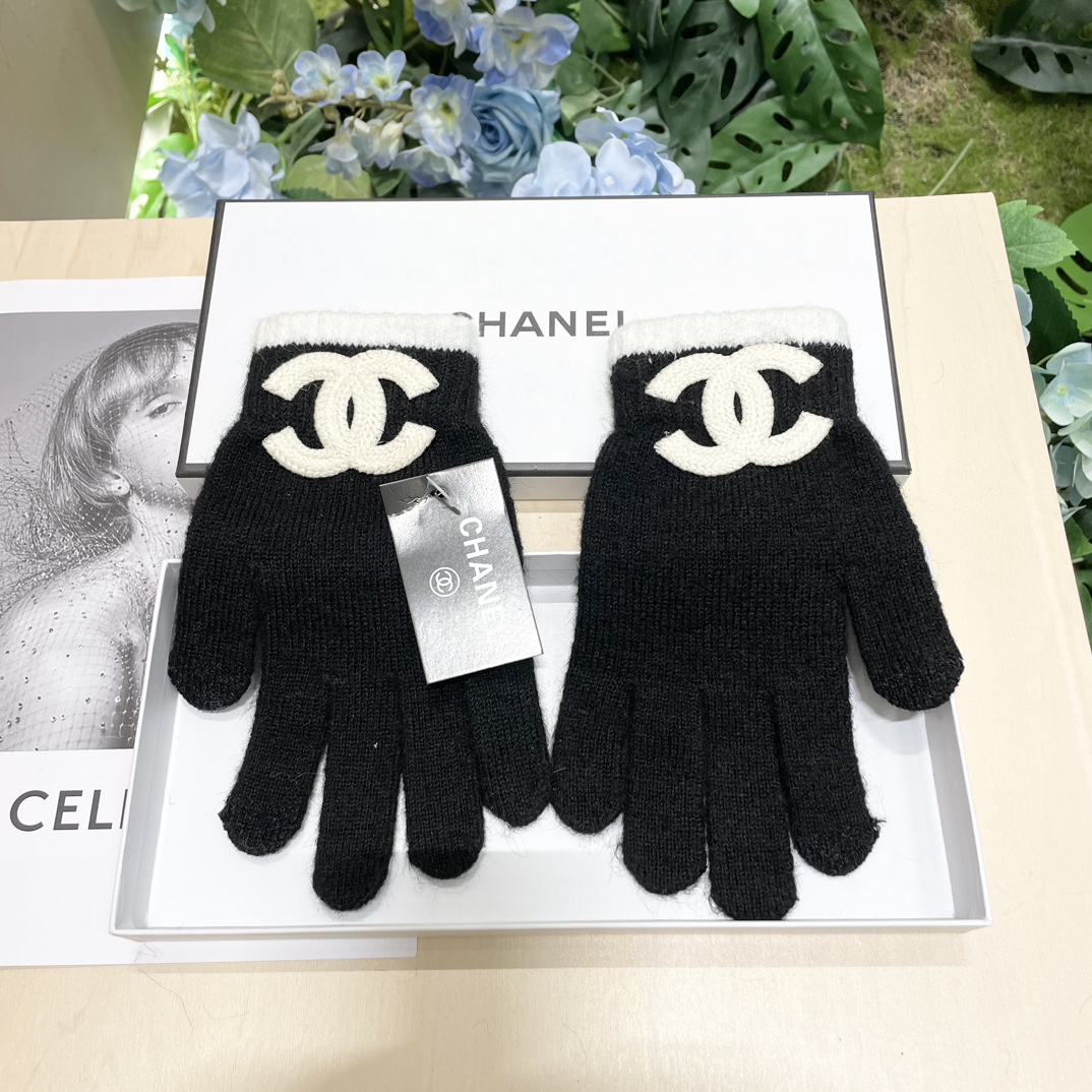 Chanel Guantes Cachemira Tejido Lana Colección otoño – invierno