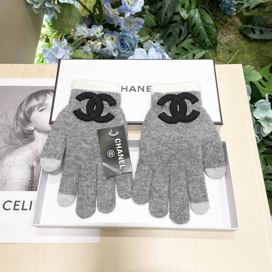 Chanel Guantes Cachemira Tejido Lana Colección otoño – invierno