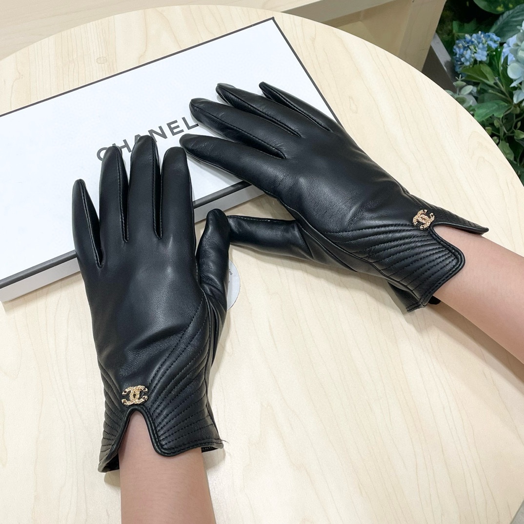 Chanel Guantes Mujeres Cachemira Piel de oveja