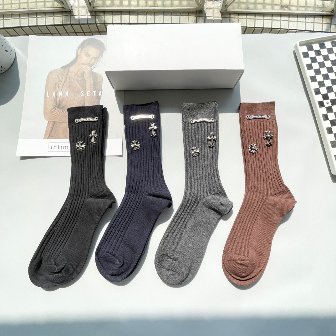 High-End Zacron Sock Packaging: Box of Four Pairs, Soak in Style. - 图片 5