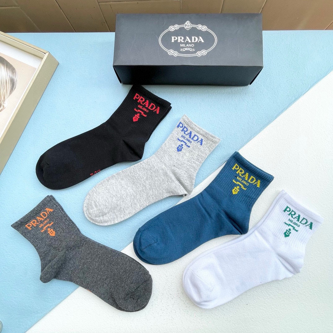 Prada Sock Explosion: High-Quality Version in Box Full of Boxes - 图片 8