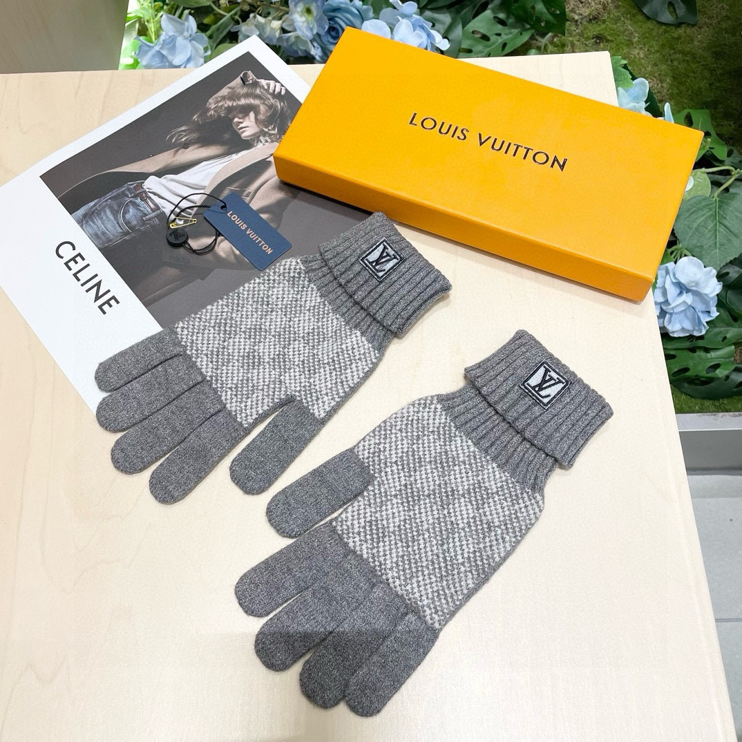 New LV Luiweden Fleeve Gloves for Fall/Winter: Netted Design, Purified Pairs, Average Size - 图片 5