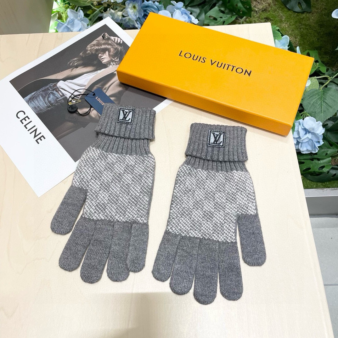 New LV Luiweden Fleeve Gloves for Fall/Winter: Netted Design, Purified Pairs, Average Size - 图片 1