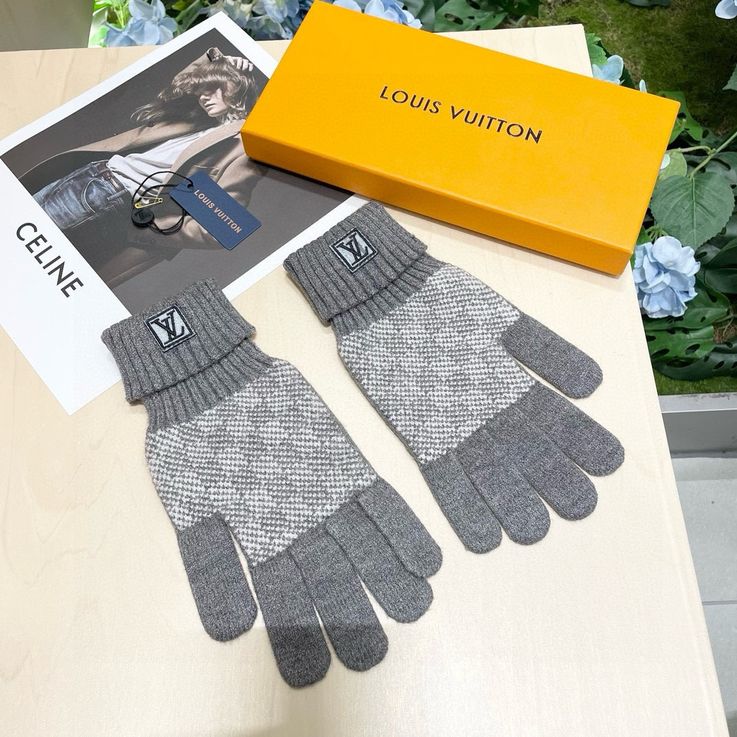 New LV Luiweden Fleeve Gloves for Fall/Winter: Netted Design, Purified Pairs, Average Size - 图片 3