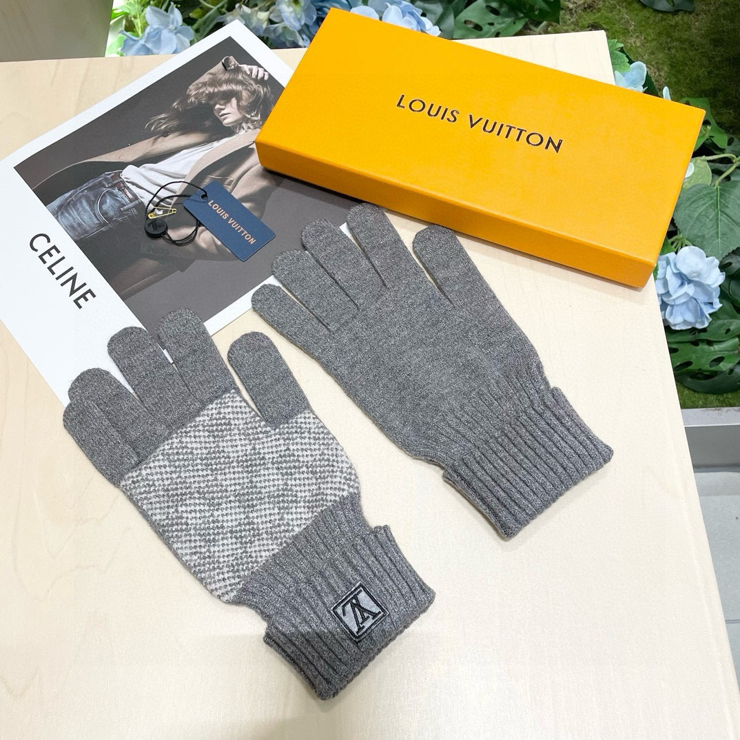 New LV Luiweden Fleeve Gloves for Fall/Winter: Netted Design, Purified Pairs, Average Size - 图片 4