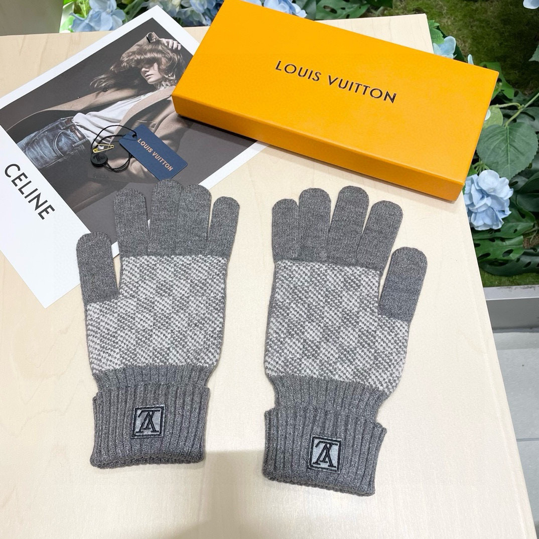 New LV Luiweden Fleeve Gloves for Fall/Winter: Netted Design, Purified Pairs, Average Size - 图片 2