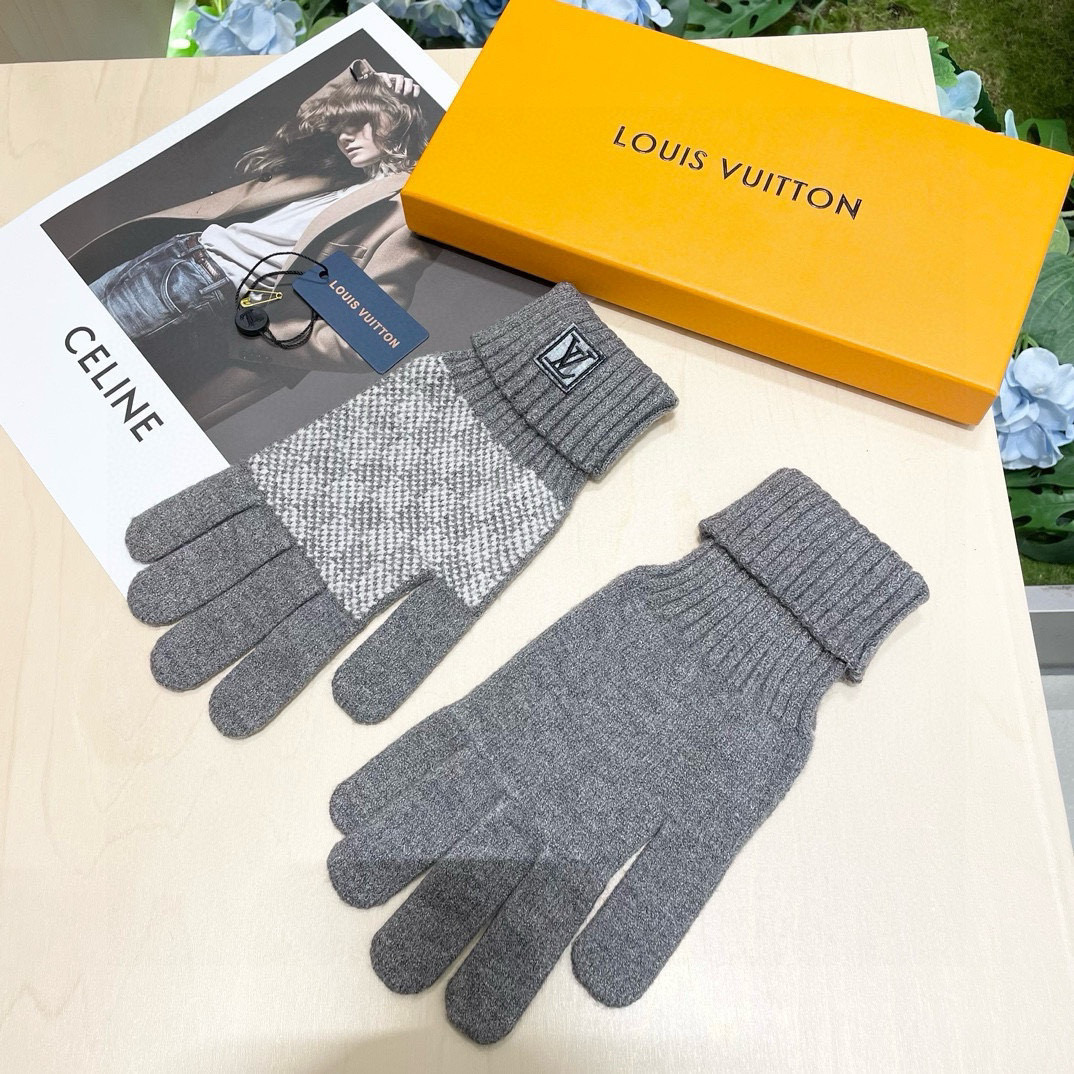 New LV Luiweden Fleeve Gloves for Fall/Winter: Netted Design, Purified Pairs, Average Size - 图片 6