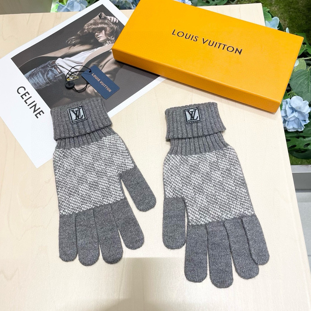 New LV Luiweden Fleeve Gloves for Fall/Winter: Netted Design, Purified Pairs, Average Size - 图片 8