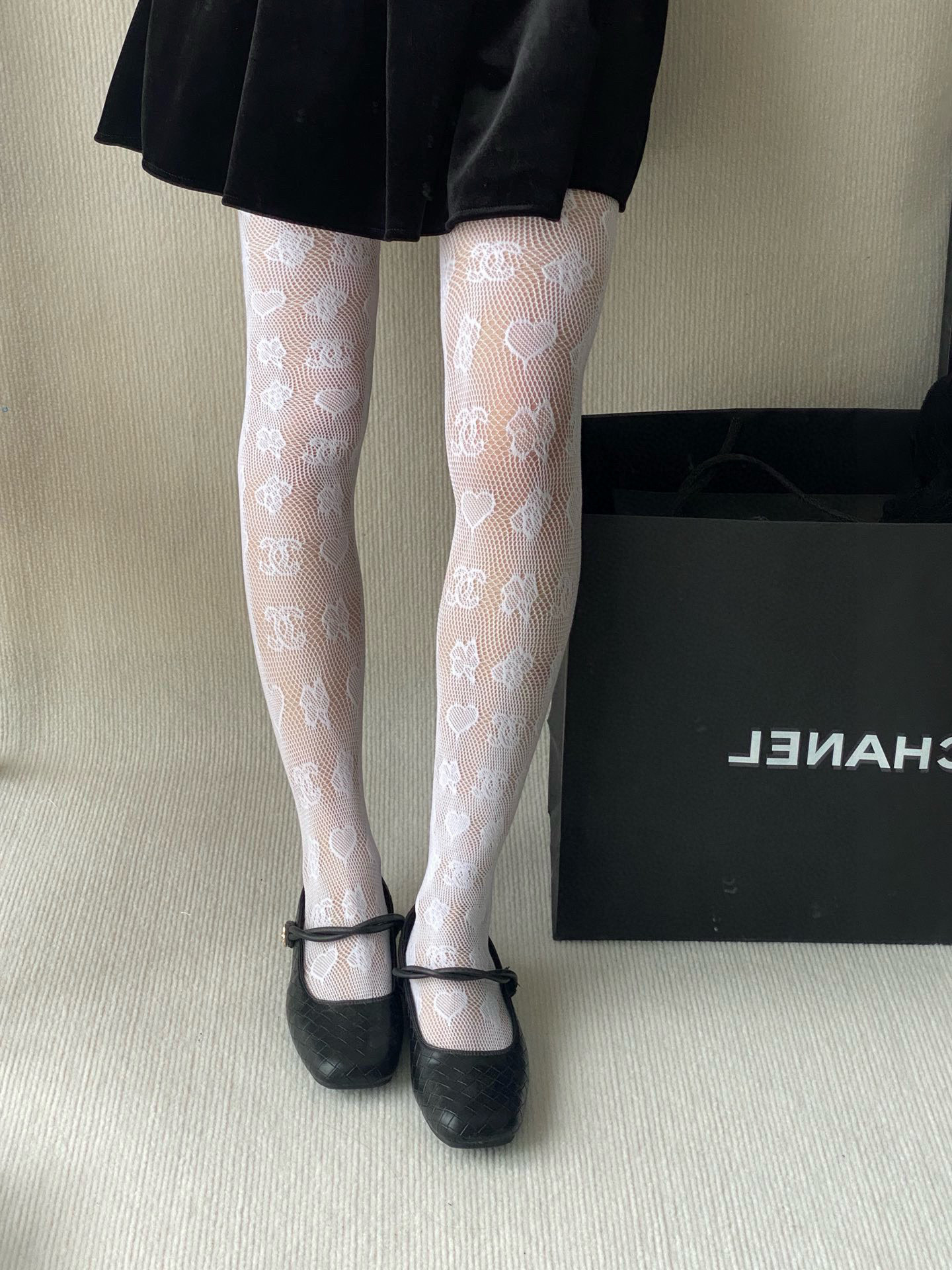  配包装【一盒一双】 CHANEL 香奈儿官网同款 连体袜丝袜 jennie同款新款～小香24P新款～
