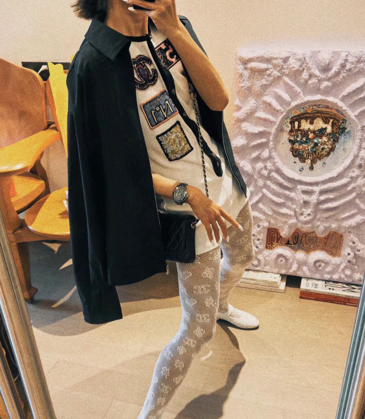  配包装【一盒一双】 CHANEL 香奈儿官网同款 连体袜丝袜 jennie同款新款～小香24P新款～
