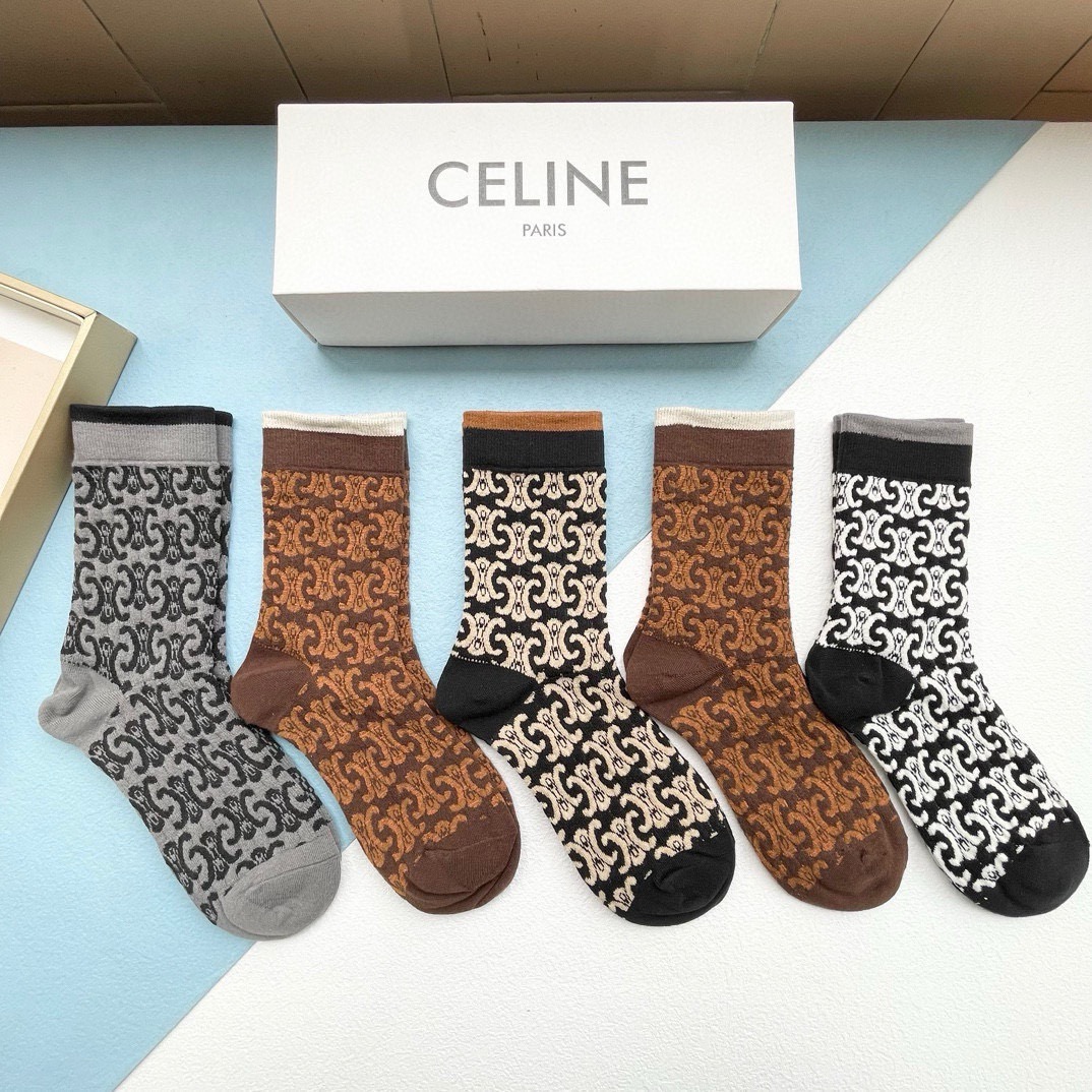 NO:542433,Packaged [one box and five pairs] Selin Socks 2025 New socks!  The counter is synchronized with socks and socks, big brands are on the street, and popular Internet celebrities!  Trendy people must have super good socks, stockings, socks19860909配包装【一盒五双】赛琳袜子2025 新款款袜子！专柜同步筒袜袜子,大牌出街,网红爆款！潮人必备超好袜子丝袜,袜子,celine,socks,accessory