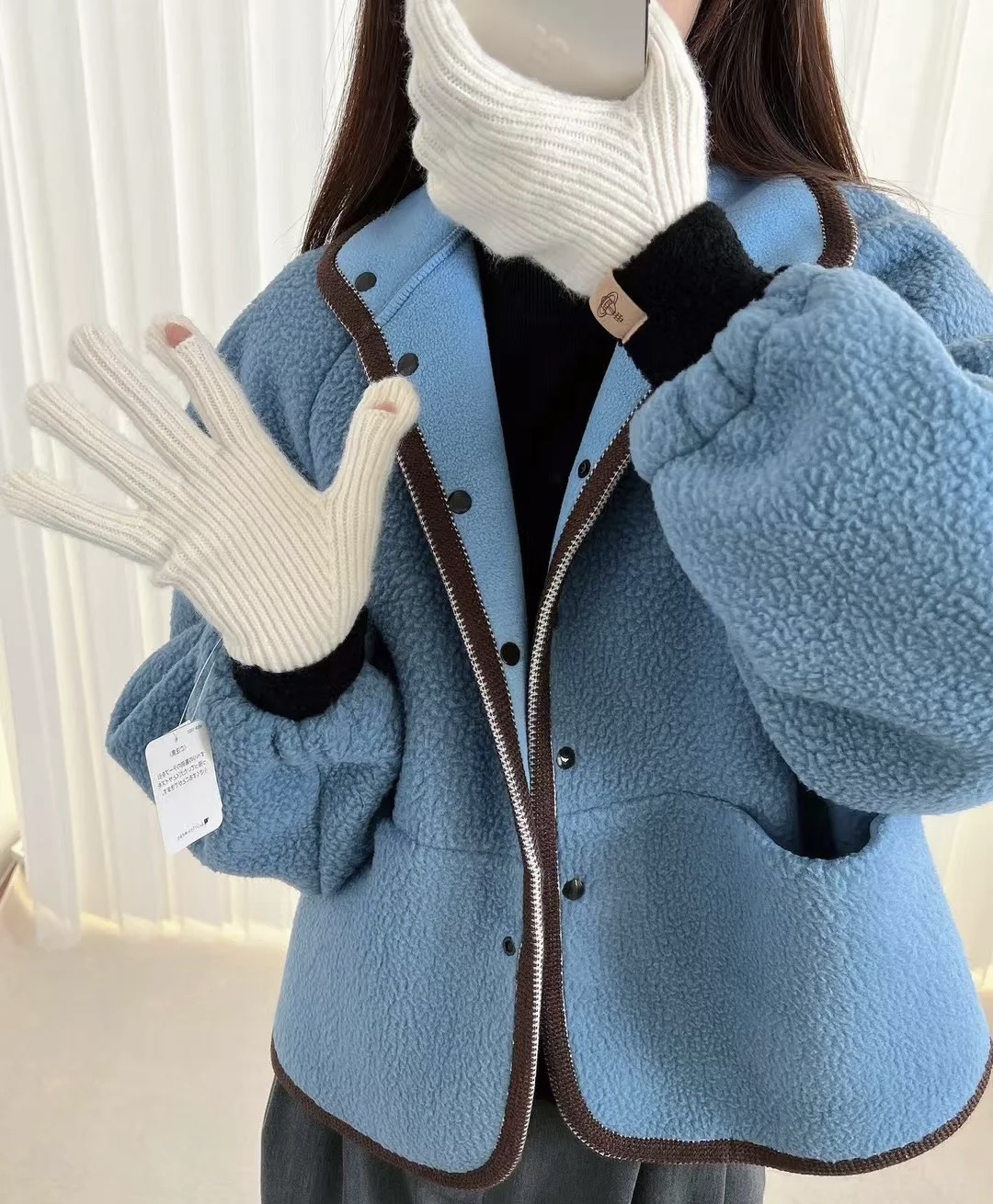 P115 配包装⚜️Vivienne Westwood西太后 2025s新款针织毛线保暖手套!专柜同步!露指手套可触屏,细节精致高级,品牌logo图形高级感满满。