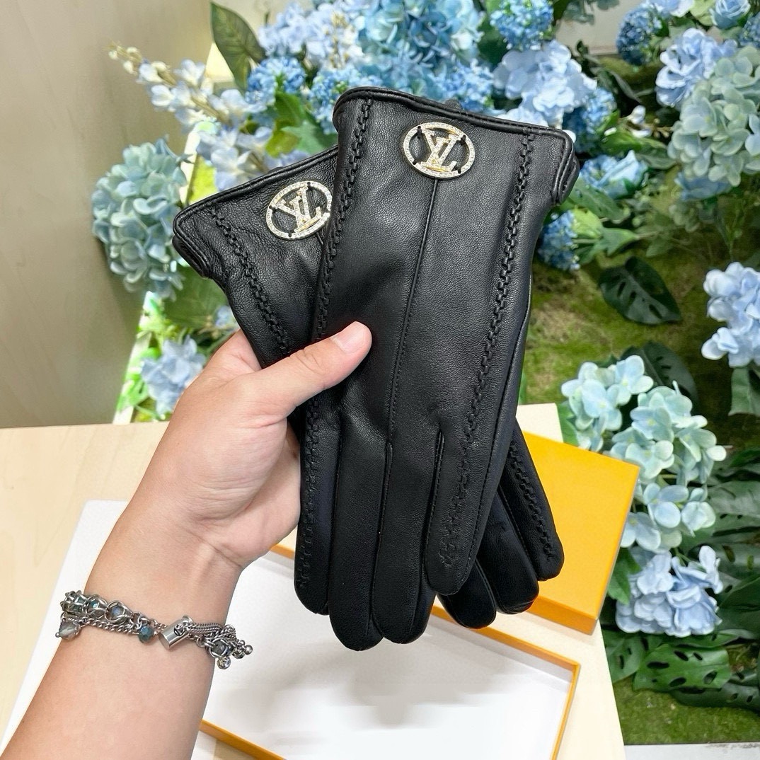 配包装🔥女款✨新款独家首发‼️触屏女款手套LV【原单品质】官网同步女士新款高档羊皮手套🎉🎉女神集美们首选