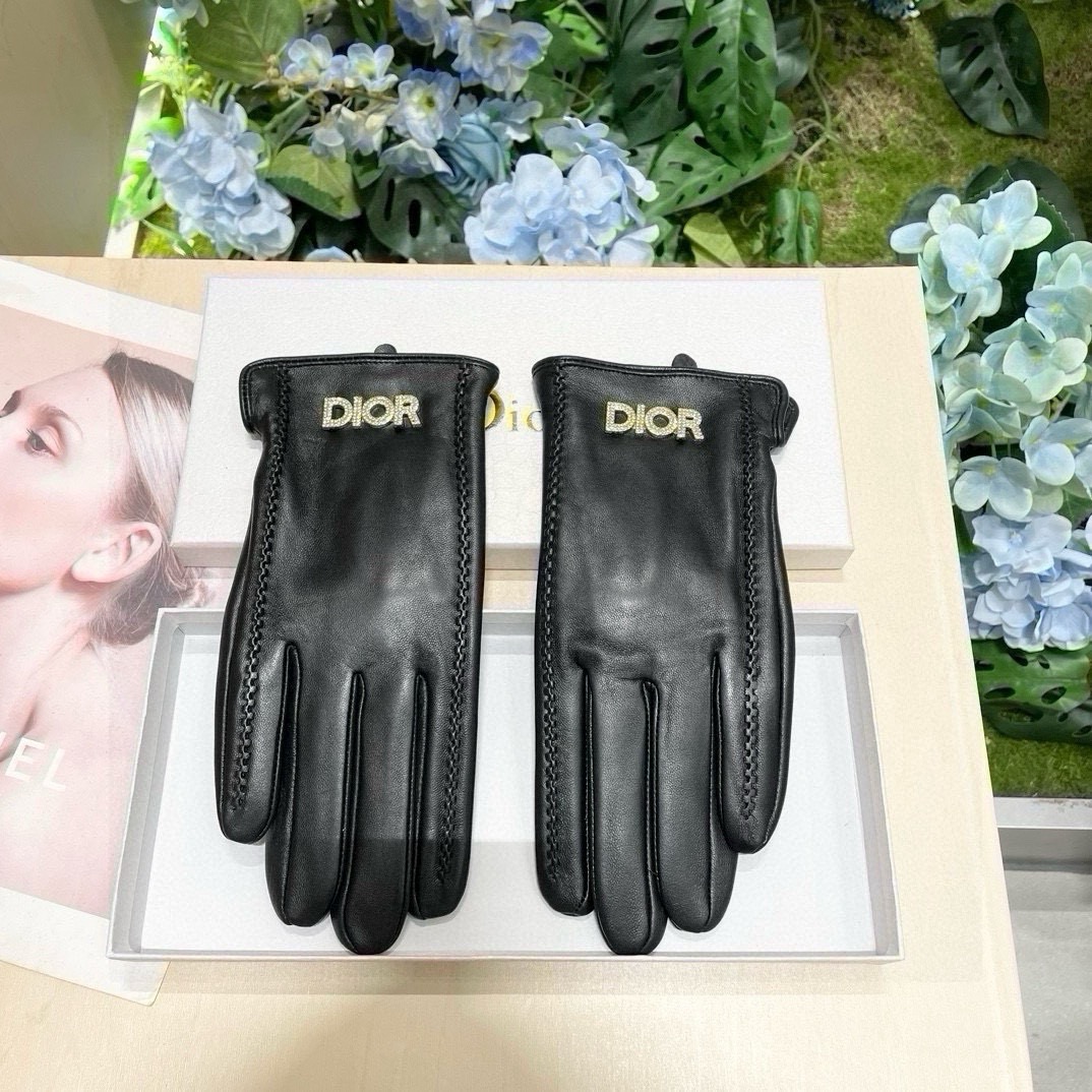 配包装🔥女款✨新款独家首发🧤触屏手套 DIOR迪奥【原单品质】官网同步女士新款高档羊皮手套🎉🎉女神首选 
