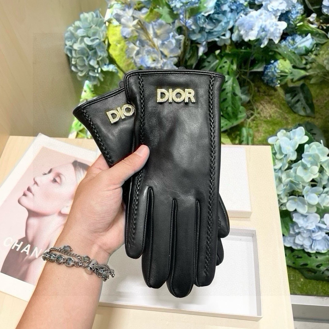 配包装🔥女款✨新款独家首发🧤触屏手套 DIOR迪奥【原单品质】官网同步女士新款高档羊皮手套🎉🎉女神首选 