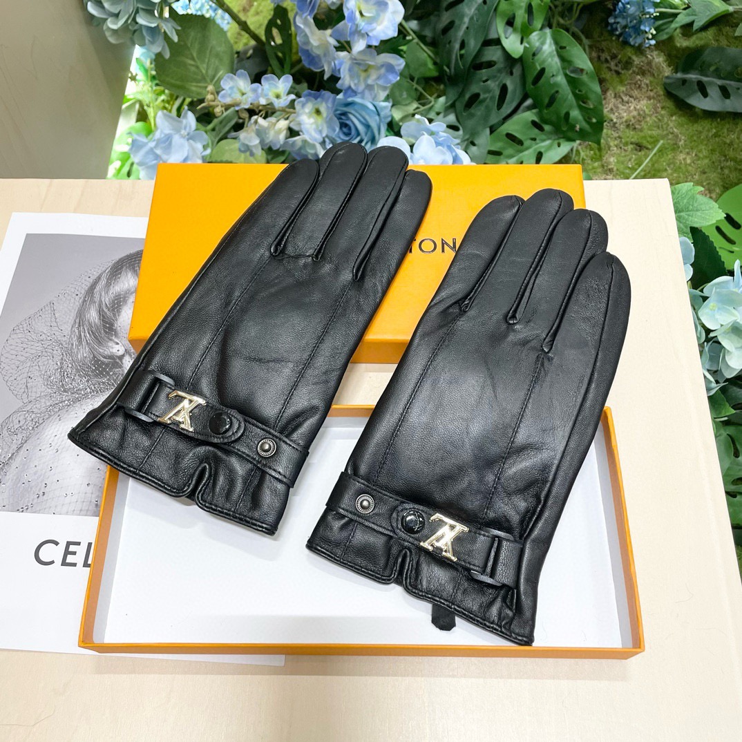 配包装🔥男款✨ 新款独家首发‼触屏手套 男士手套LV路易威登男款【原单品质】官网同步男士新款高档羊皮手套