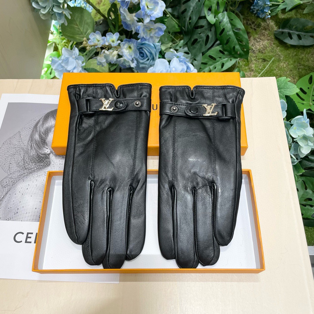 配包装🔥男款✨ 新款独家首发‼触屏手套 男士手套LV路易威登男款【原单品质】官网同步男士新款高档羊皮手套