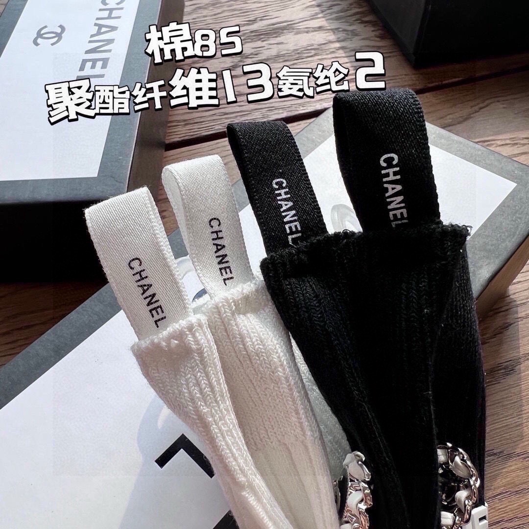 配包装【一盒五双】CHANEL香奈儿 🔥火爆全网小香中筒袜 💓小香风中古风永恒的经典手感柔软上脚舒适透气