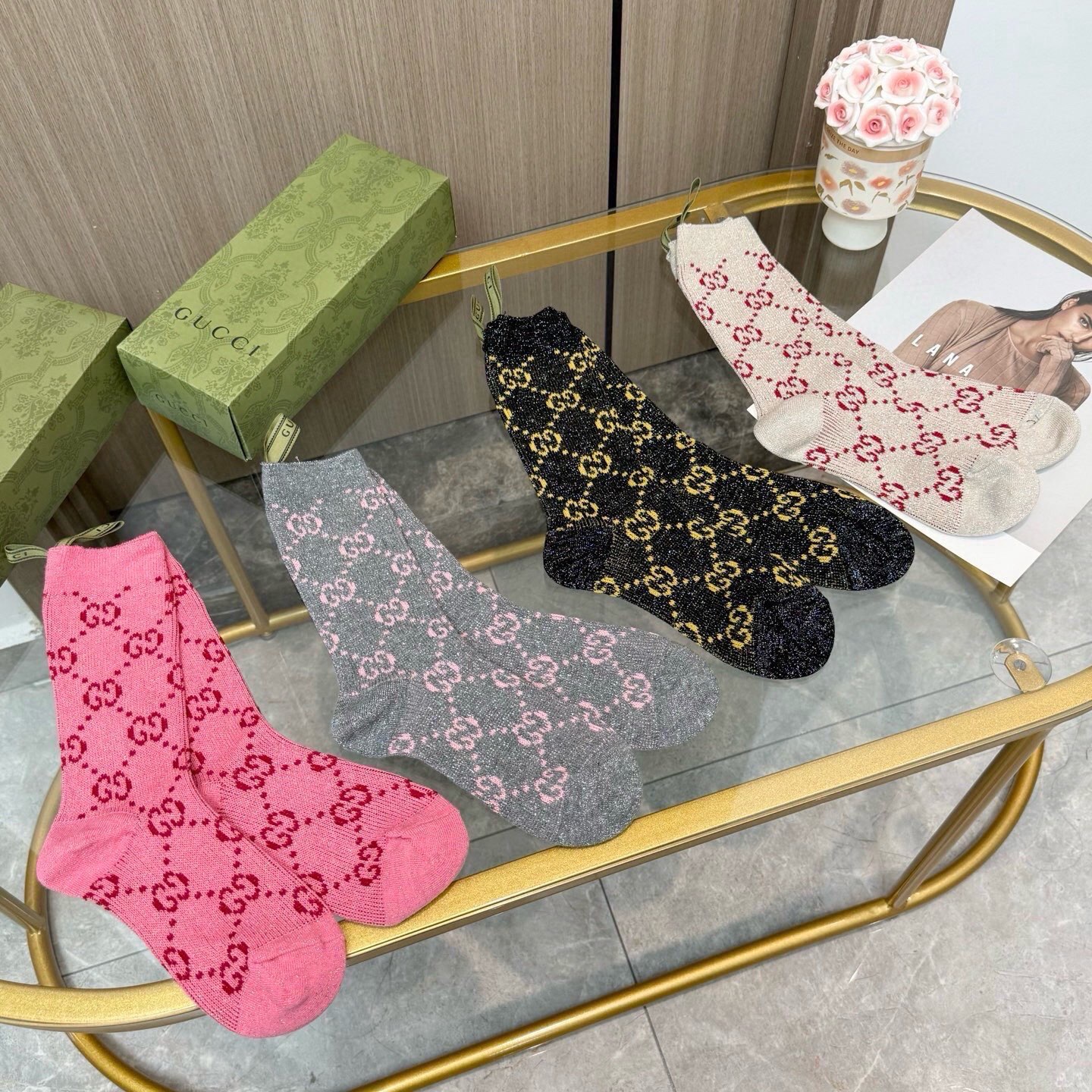 配包装【一盒四双】🔥 Gucci 古奇GG限量系列～Gucci的GG系列都没有让人失望过，这次运动风格展