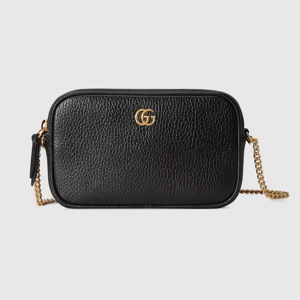 Gucci Marmont Crossbody & Shoulder Bags Black Gold Mini