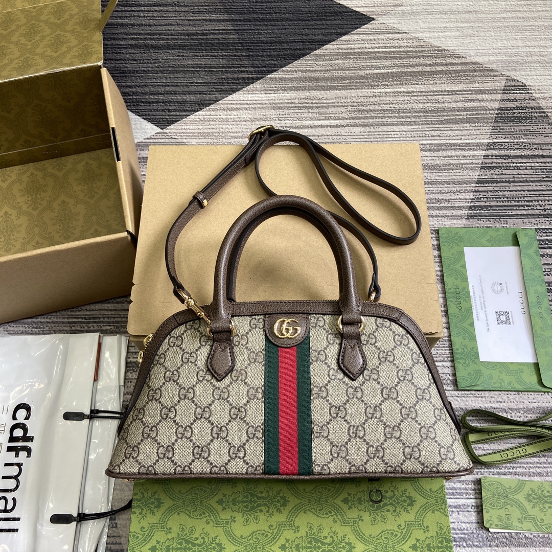 Gucci GG Supreme Bags Handbags Beige Brown Gold Green Red Canvas Cotton PVC Fall Collection