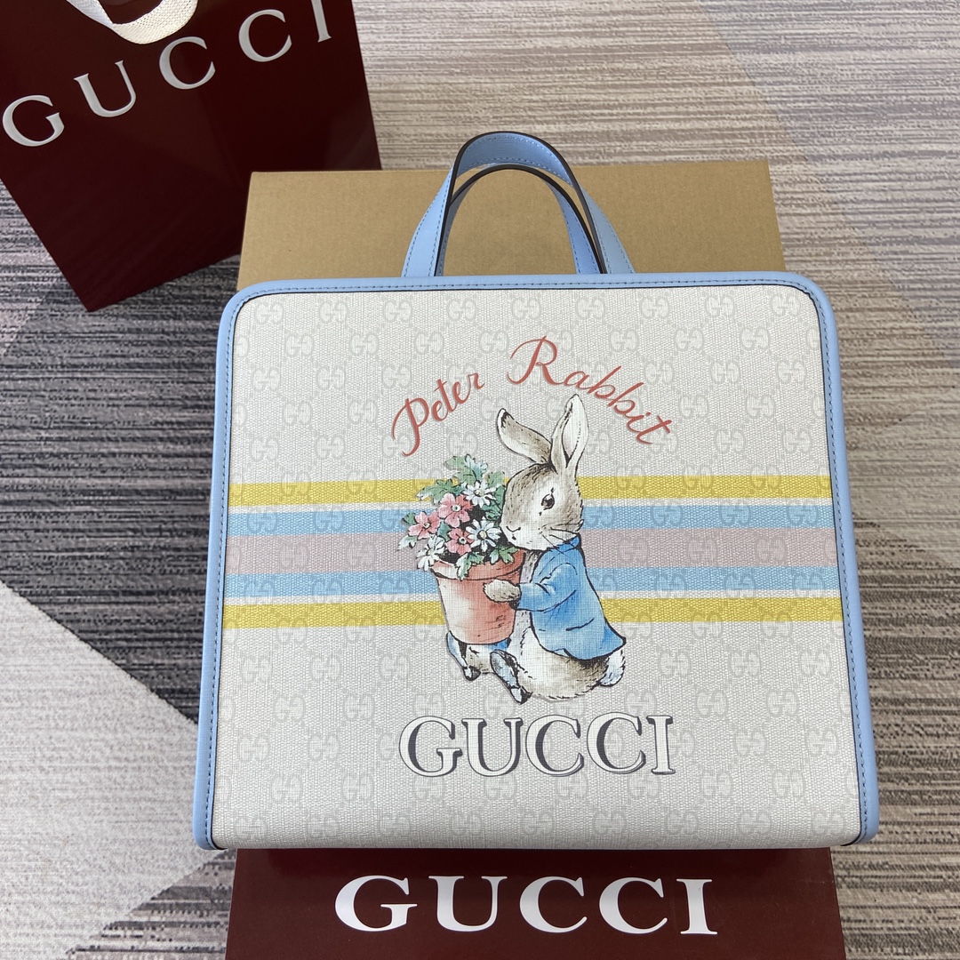 GUCCI 儿童 托特包 GG Supreme帆布 花朵印花