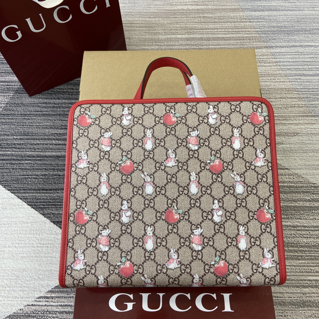 GUCCI 儿童 托特包 GG Supreme帆布 花朵印花