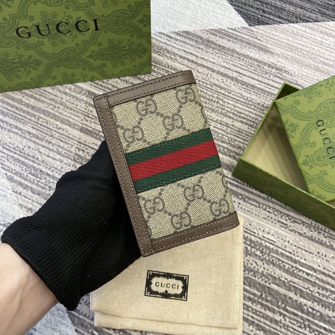 [Gucci Wallets]Ophidia series short clip The GG logo evolved from Gucci